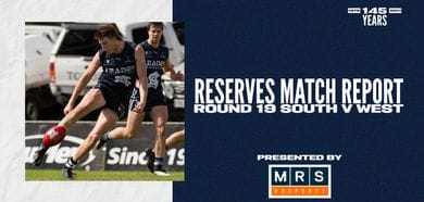 MRS Property Reserves Match Report Round 19: vs West Adelaide